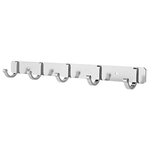 Gancho de pared - Gancho de pared de aleación de aluminio Baño casero Colgador de cocina(5 hooks)