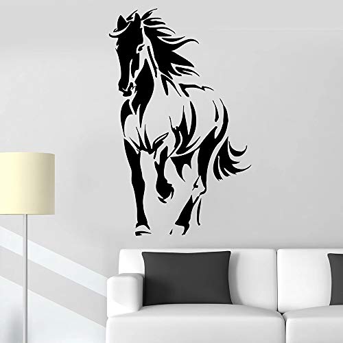 ganlanshu Pony Silueta Animal Tatuajes de Pared Vinilo Adhesivo de Pared Dormitorio decoración del hogar Sala de Estar 52cmx85cm
