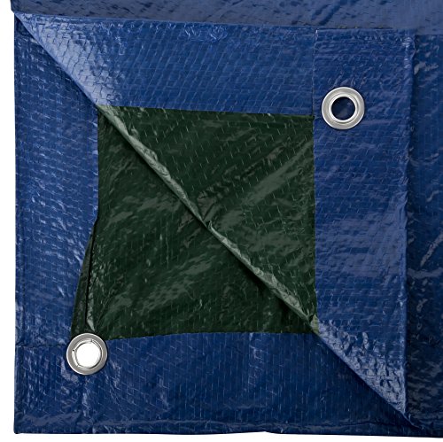 GardenMate 4 x 5 m 90 g/m2 Lona de protección Universal azul/verde | Funda protectora | Lona impermeable