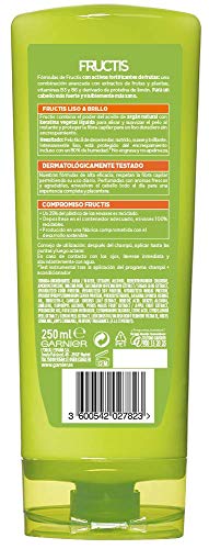 Garnier Fructis Liso & Brillo Acondicionador Pelo Liso, Rebelde o Difícil de Alisar - 250 ml