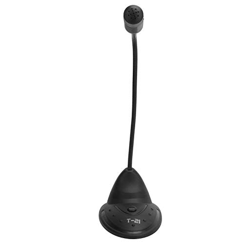 Garsentx Micrófono Capacitivo de Escritorio Micrófono Capacitivo de Escritorio de 3,5 mm Cuello de Ganso para transmisión en Vivo de Juegos de computadora