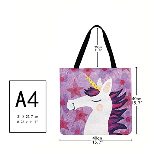 Garuru-Jidong Dibujos animados pony impreso hombro bolso de compras grande casual