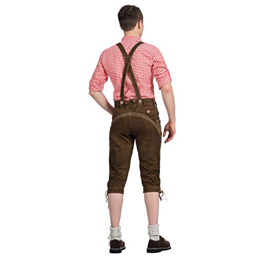 Gaudi-Leathers Lederhosen Blair Traditional pantalón bávaro Traje de Tirolesa Moda alemán de Oktoberfest carnevale para Hombre 56