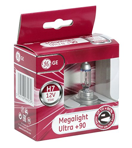 GE General Electric H7 12V 55W Halogen Megalight Ultra +90% 2er Set 58520SXU