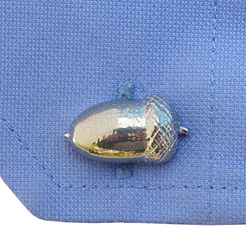 Gemelos de peltre inglés con forma de bellota, montados en gemelos macizos de plata y hechos a mano, de William Sturt