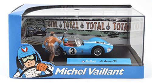 Générique Michel Vaillant Le Mans 1961 - 1/43 IXO Car + Figurine + Decor V1