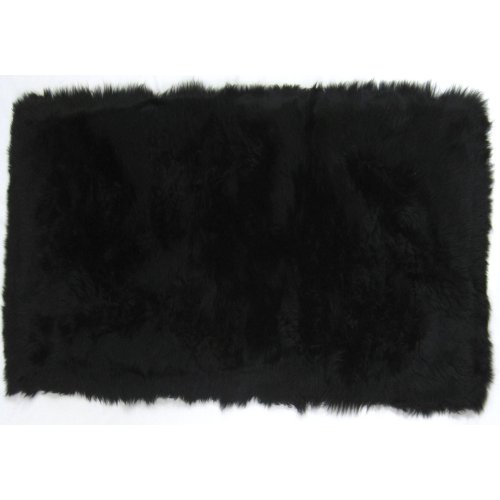 Genuino 100% netproship zalea alfombras rectangulares, de 60 cm a 230 cm. Colores: negro, morado, Azul, Marrón y muchos más, piel de borrego, Amarillo, 183cm x 137cm (72" x 54")