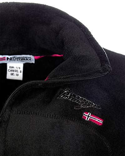 Geographical Norway Chaqueta de forro polar para mujer Negro L