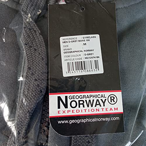 Geographical Norway Sudadera con capucha para hombre gris oscuro M