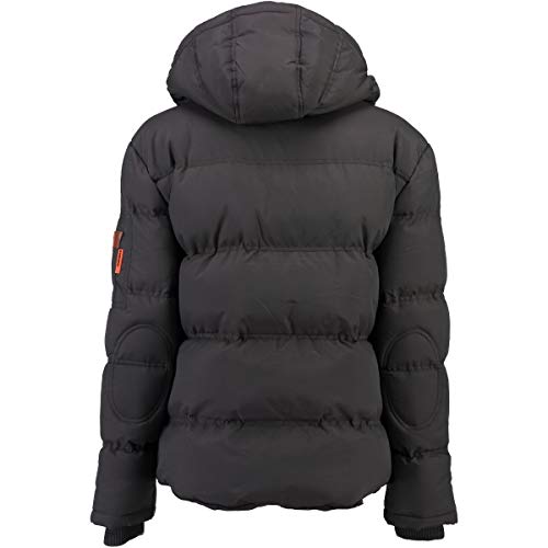 Geographical Norway VERVEINE BELL - Chaqueta de invierno, para hombre - chaqueta deportiva cortavientos - Parka/Abrigo con capucha - de manga larga, gris oscuro, L