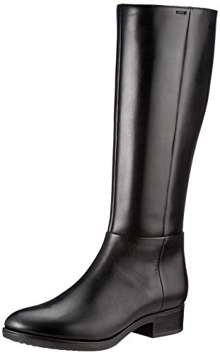Geox D FELICITY E Knee High Boot Mujer, Negro (Black C9999), 39.5 EU