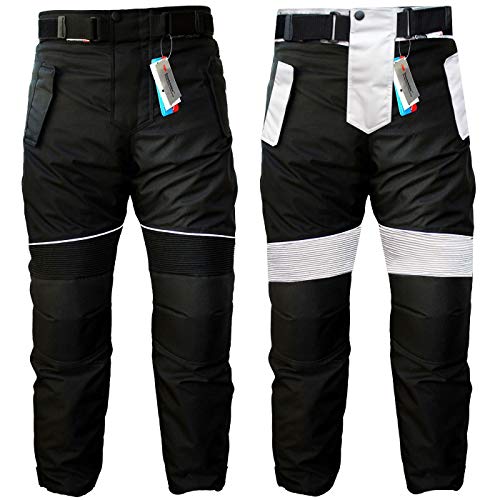 German Wear – Pantalones de motorista Cordura Textiles Pantalón de Motorista Combi Pantalón, negro/gris