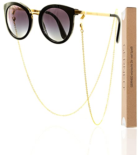 GERNEO® - Nizza - cadena para gafas resistente a la corrosión - chapada en oro o plata - correa y cadena para gafas de sol y de lectura