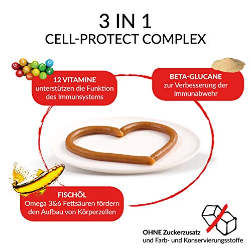 GimCat Multi-Vitamin Extra, pasta multivitaminas - Snack para gatos, con beta-glucano y omega 3 & 6 para una protección celular saludable - 1 tubo (1 x 200 g)