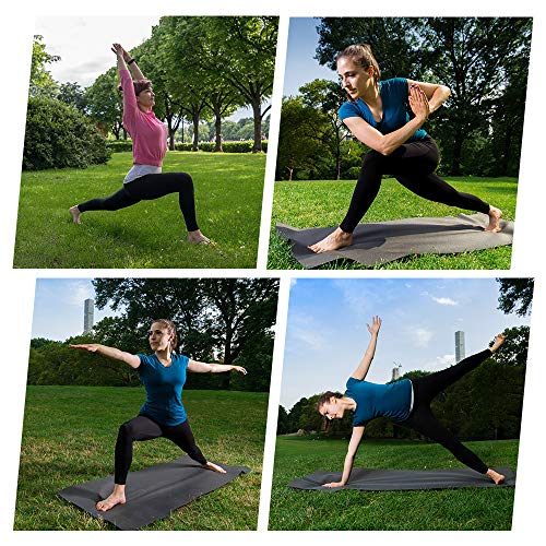 GIMDUMASA Pantalón Deportivo de Mujer Cintura Alta Leggings Mallas para Running Training Fitness Estiramiento Yoga y Pilates GI188(Azul Profundo,XL)