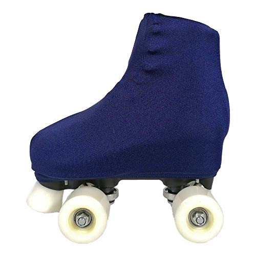 GISI Danza Cubrepatines de licra para patinaje – 100% fabricado en Italia (S – Talla 34/36, azul oscuro)