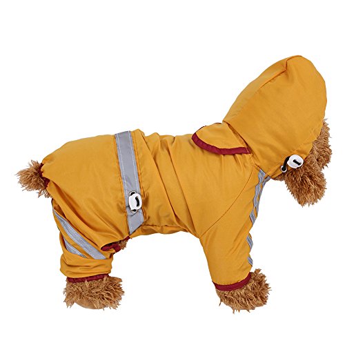 GLOGLOW Impermeable para Perros Ultra-Light Dog Rainwear Rain, 6Sizes Impermeable para Mascotas Chaqueta Impermeable Cat Dog Hood Rain Coat Reflective Mono Ropa(XL)