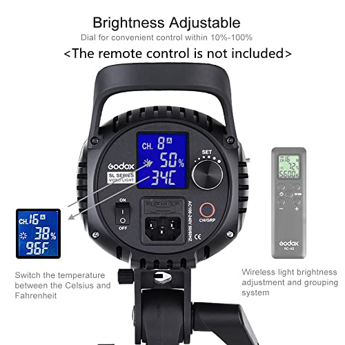 Godox sl-60 W 5600 K 60 W alta potencia LED luz video inalámbrico mando a distancia (el equipo de control remoto no está incluido) con Bowens Mount para Video Foto Studio photografia grabación versión