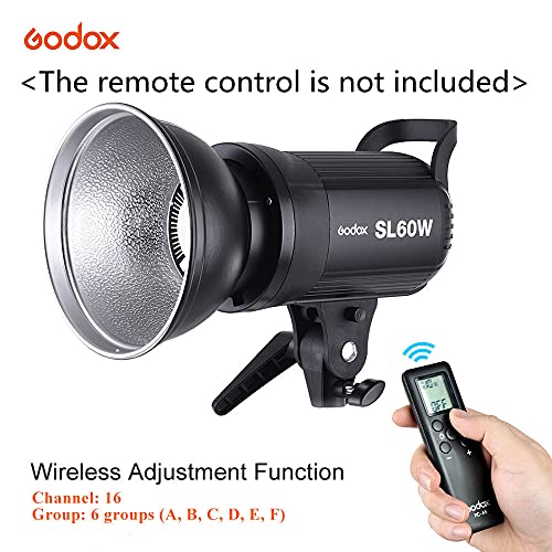 Godox sl-60 W 5600 K 60 W alta potencia LED luz video inalámbrico mando a distancia (el equipo de control remoto no está incluido) con Bowens Mount para Video Foto Studio photografia grabación versión