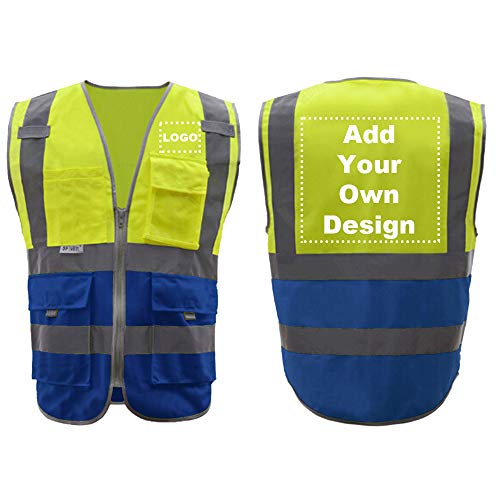 GOGO Chaleco de seguridad reflectante personalizado de alta visibilidad Clase 2 ANSI Custom Team Workwear