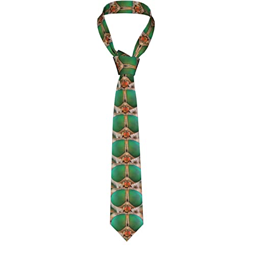 Gokruati Corbatas para Hombres Mujeres Corbata Formal de Negocios Corbatas Delgadas Elegantes Personalizadas Tábano Insecto Macro Ojo Verde Corbata Clásica Estampada para Bodas Negocios
