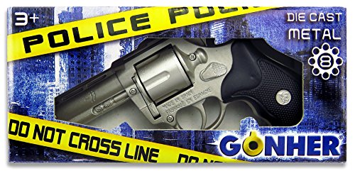 Gonher-Policía con 8 disparos, color metal, multicolor, sin talla (33/0)