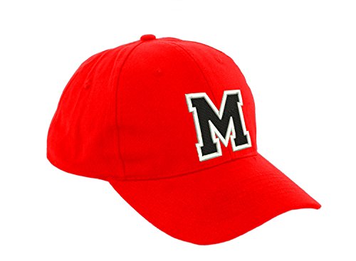 Gorra de béisbol infantil, diseño con letras, unisex, color rojo multicolor M Regular