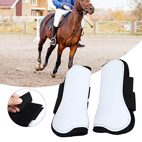 GOTOTOP 2Pcs Polo Wraps, Vendas estables Horse Equestrian Leg Wraps Horse Leg Boot Blanco(Guardia de Pierna Delantera)