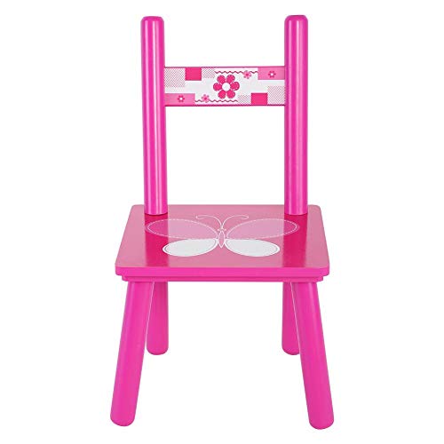 GOTOTOP - Conjunto de mesa y 2 sillas para niños, mesa y sillas de madera, instalación sencilla, para habitación de niños, estudio, escuela, sala de juegos