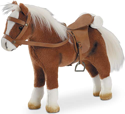 Götz 3401099 Brown Plush Pony Show Jumping Tournament Winner - Doll Accessorie - Suitable For All Standing Dolls Up To 50 cm - Suitable Agegroup 3+