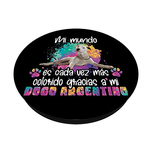 Gracias a mi Dogo argentino perro perros mamá de perro PopSockets PopGrip Intercambiable