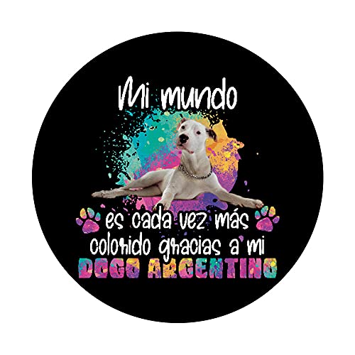 Gracias a mi Dogo argentino perro perros mamá de perro PopSockets PopGrip Intercambiable