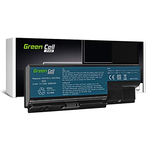 Green Cell PRO Serie AS07B31 AS07B32 AS07B41 AS07B42 AS07B51 AS07B52 AS07B61 AS07B71 JDW50 Batería para Acer/eMachines/Packard Bell Ordenador (Las Celdas Originales Samsung SDI, 6 Celdas, 5200mAh)