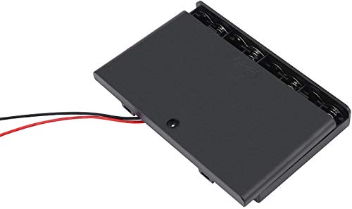 GTIWUNG 2 x 8AA 12V Portapilas con Cables de Interruptor ON/Off + 2 x Caja de Batería de Plástico（10 Secciones + 10 x AAA a AA convertidor de batería Caja