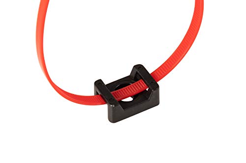 GTSE Paquete de 100 bases para cables de montaje de tornillo negro – Bridas de hasta 5 mm de ancho – 4 mm (M4) agujero de tornillo – fijaciones de sujeción de cable para montaje en silla de montar