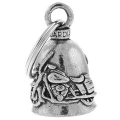Guardian Bell - Llavero con amuleto para moto, diseño de campana con moto