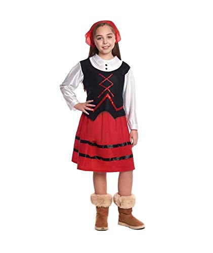 H HANSEL HOME Disfraz Pastora Infantil - Niña Vestido para Cosplay/Navidad Size 7-9 años