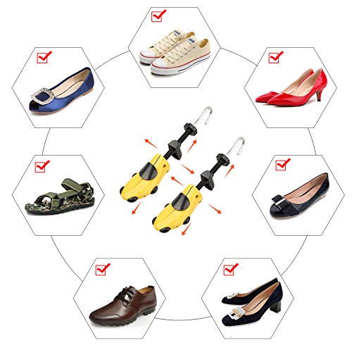 Halcent 1 Par Hormas Zapatos Mujer Hombre, Hormas de Plástico, Justable Longitud y Anchura, Horma Zapatos Mujer Hombre
