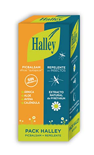 HALLEY Pack Repelente Insectos 150 ml + Picbalsam 40 ml Eficaz en Mosquito Tigre y Garrapatas I Alivio de las molestias por Insectos, Medusas o Plantas