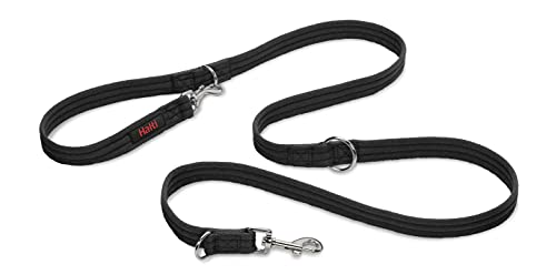 Halti 14120A - Correa de entrenamiento para perros de doble extremo para collar y arnés sin tirones, negro, talla S