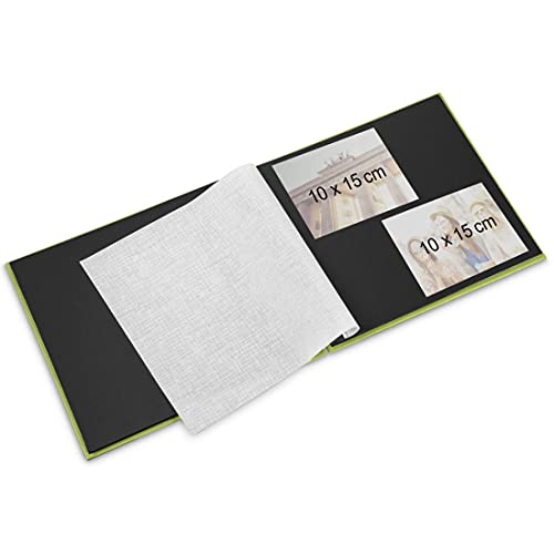Hama Fine Art Álbum de fotos (50 páginas negras, 25 hojas, espiral, 28 x 24 cm, compartimento para insertar foto), 28 x 24 cm