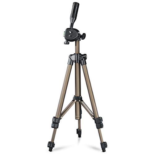 Hama Star 05 - Trípode para cámaras foto/video, 106.5 cm, aluminio, cabeza 3D, color dorado/negro (020509)