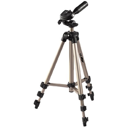 Hama Star 05 - Trípode para cámaras foto/video, 106.5 cm, aluminio, cabeza 3D, color dorado/negro (020509)