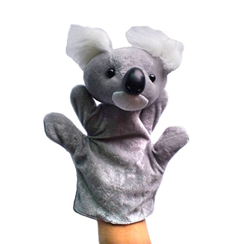 Happy Cherry - (Set de 5 Marionetas Juguetes Juegos de Manos Juguetes de Peluche Animales para Niños niñas Bebes Cuentacuentos - Rinoceronte / Koala / Cebra / Caballo / Serpiente