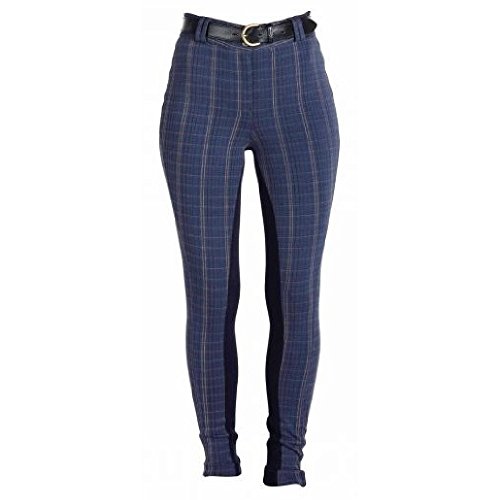 Harry Hall - Pantalones de equitación Transpirables Modelo Queensbury para Mujer (46 EU) (Azul Marino)