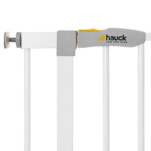 Hauck Barrera de Seguridad de Niños para Puertas y Escaleras Open N Stop KD Safety incl. Extension 9 cm, Sin Agujeros, 84 - 89 cm, Metal, Blanco