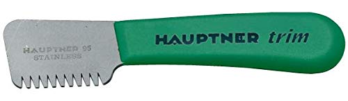 Hauptner 68530000 Elegir la Cuchilla Trim Derecho 13 cm, Extra grobzahnig, para großflächigen abtrimmen de Deck Pelo, Color Verde