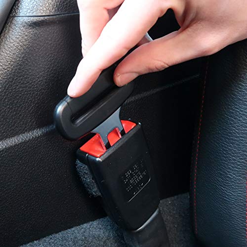 Hebilla de Cinturón de Seguridad, Conjunto de 2, 3 mm de Espesor, Conector del Cinturón de Seguridad En Negro, Adaptador de Clip de Hebilla del Cinturón de Coche, Cinturón de Seguridad, Universal