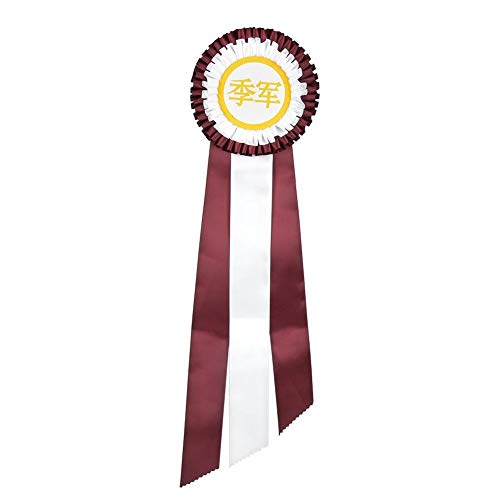 Heitune Generosa Cinta Rosette Pin Insignia ganadores del Premio Trofeo Clase Medalla (Blanco)
