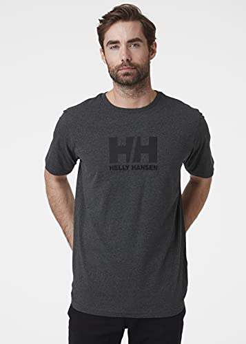 Helly Hansen Hh Logo T-Shirt Camiseta Manga Corta, Hombre, Negro (Ebony Melange), L